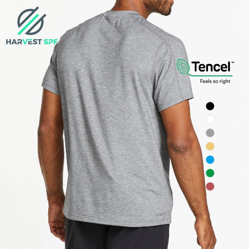 Men’s athleisure short sleeve t-shirt tencel lyocell polyester