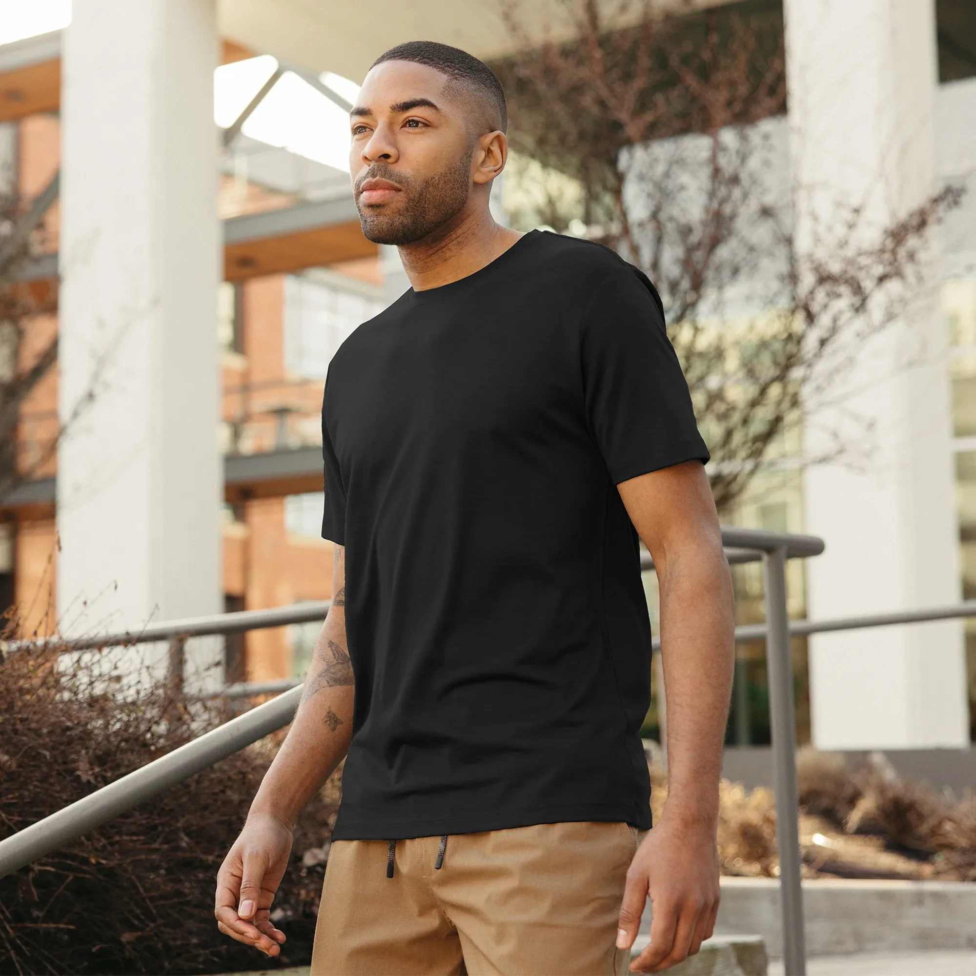 100% Merino Wool Crew Neck T-Shirt