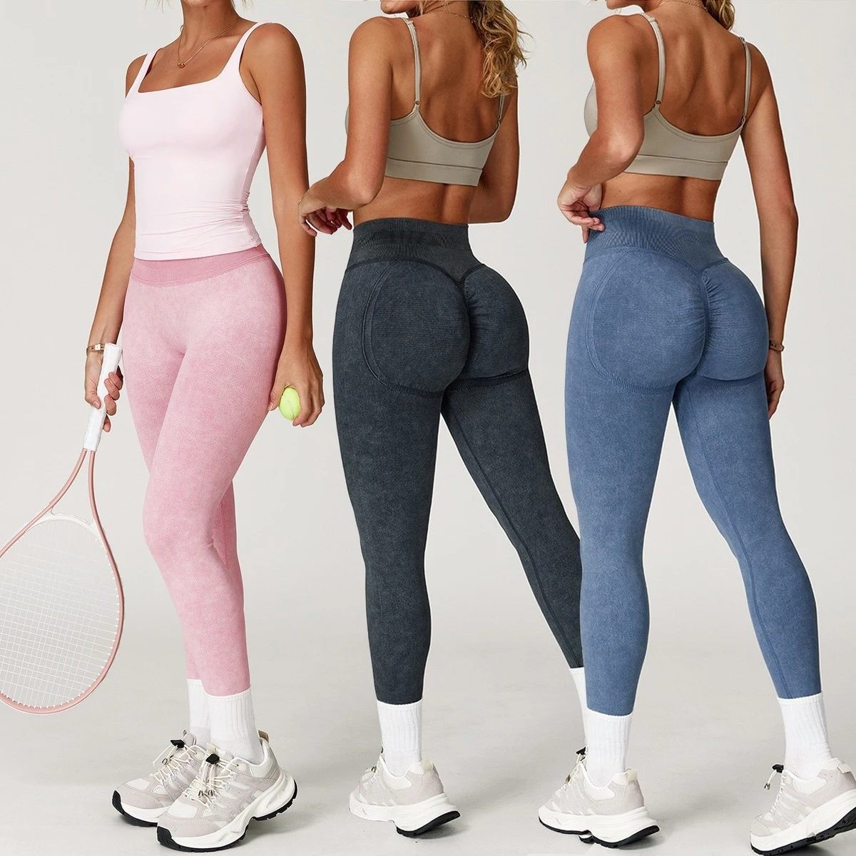 Custom yoga leggings and gym pants developed for activewear brands