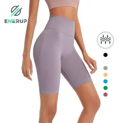 Ladies seamless yoga compression shorts
