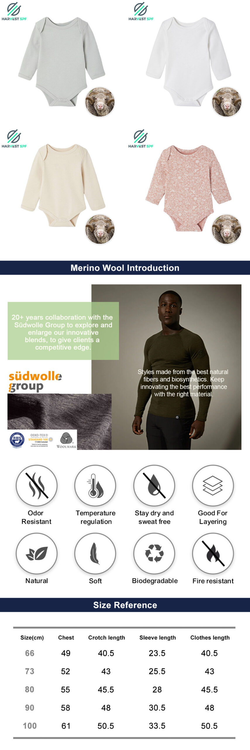 Custom Baby’s Merino Wool Legless Romper|OEM babywear Manufacturer-