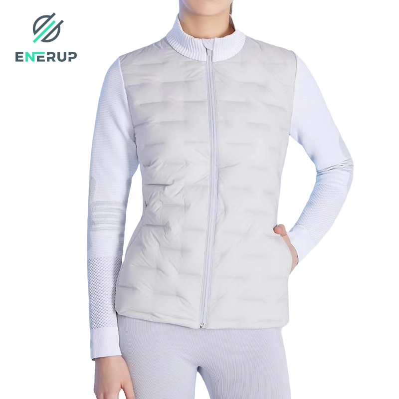 ladies seamless jacket with goose down filled puffer front & back