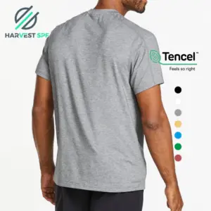 Men’s athleisure short sleeve t-shirt tencel lyocell polyester