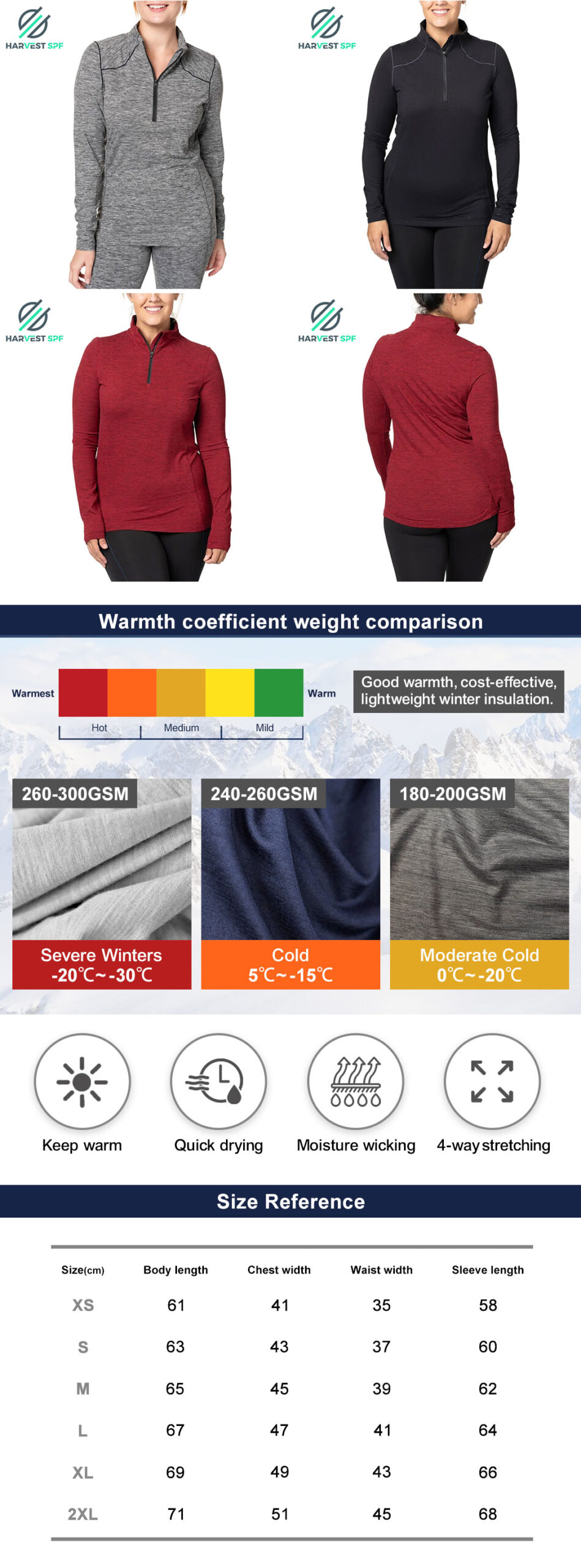 Custom Women’s Polyester-Spandex  Half-Zip Pullover |OEM Activewear Manufacturer-