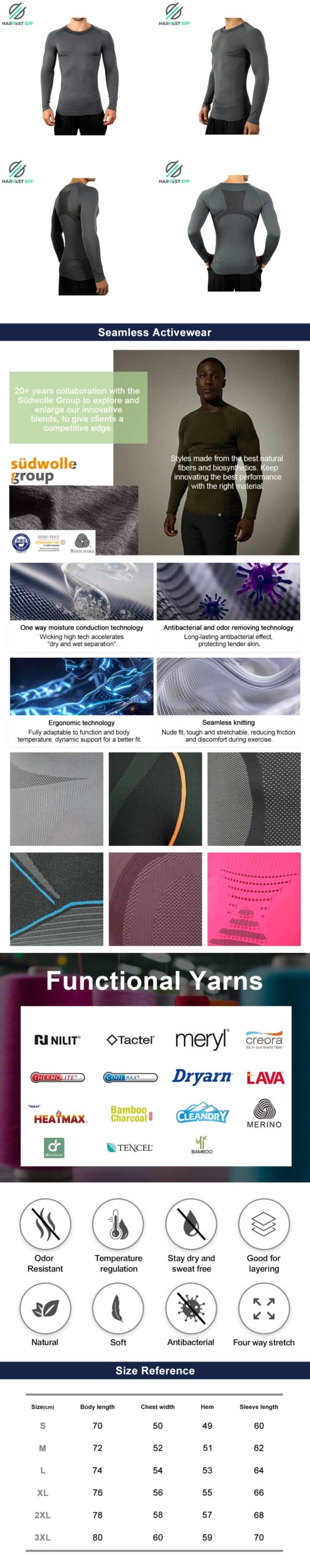 Custom Premium Seamless Ski Long Sleeve Top| OEM Activewear Manufacturer-