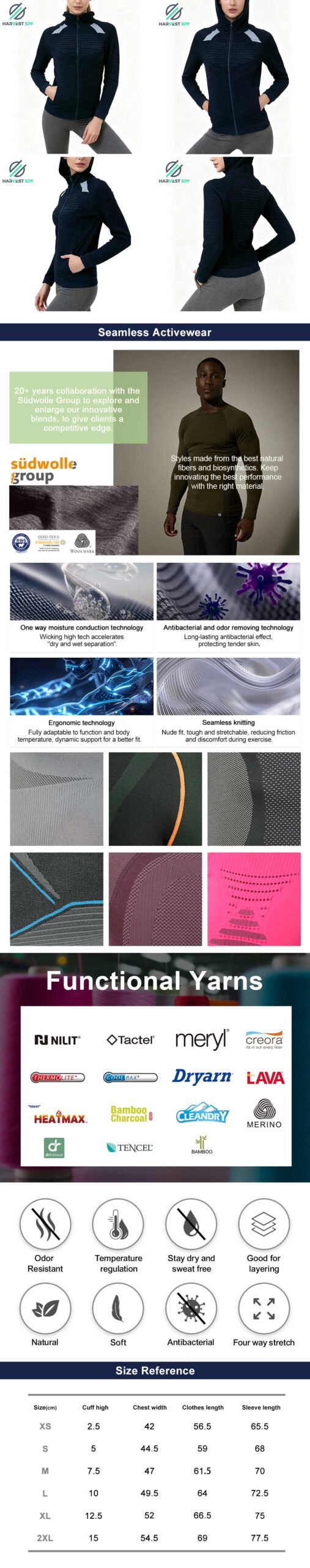 Custom Premium Ladies Seamless Jacket | OEM Activewear Manufacturer-