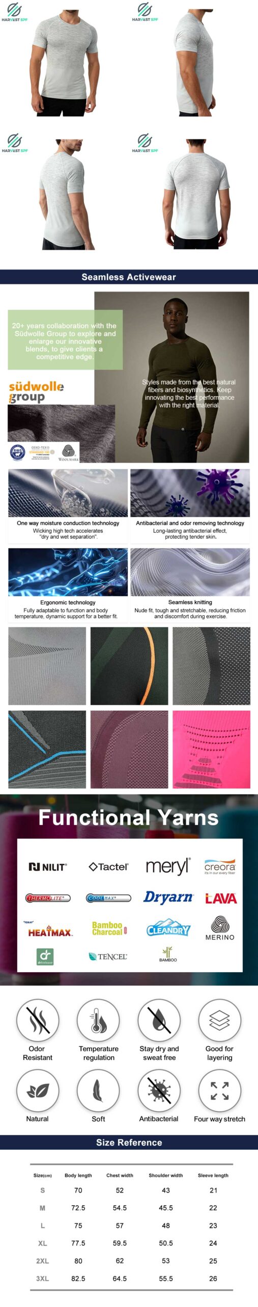 Custom Premium Men’s Seamless T-shirt | OEM Activewear Manufacturer-